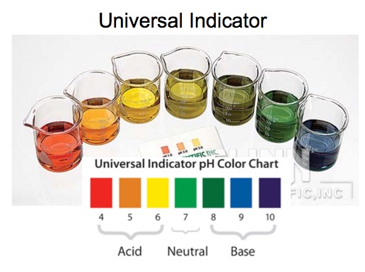 Universal Indicator Reference pH colors